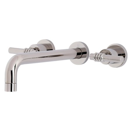 KINGSTON BRASS Roman Tub Faucet, Polished Nickel, Wall Mount KS8026ML